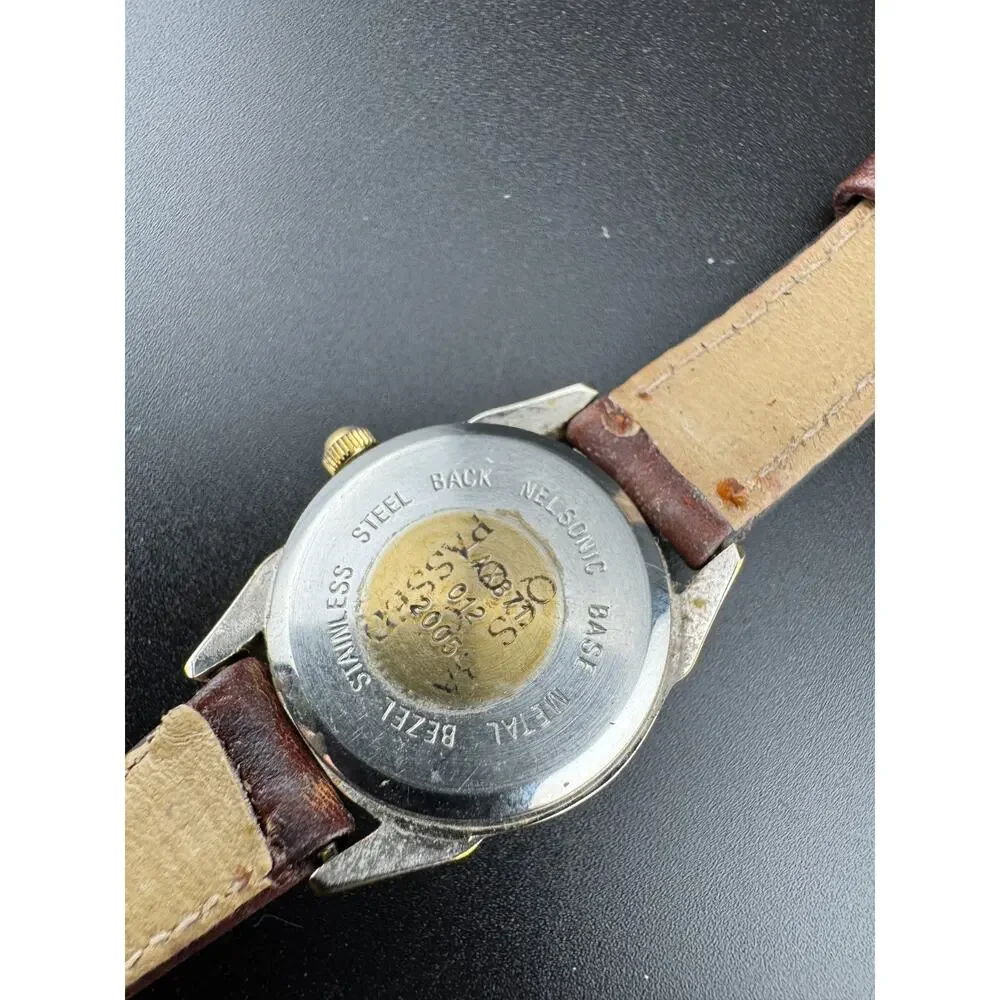 Vintage LA Express Quartz Moon Phase Blue Dial Watch